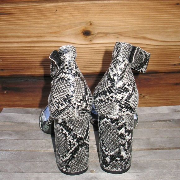 Jeffrey Campbell Snake Print Block Heel Sandals - Picture 5 of 8